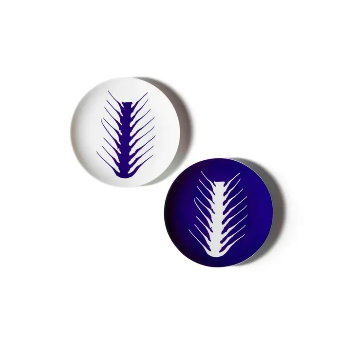 Porzellan-Dessertteller ARETE, entworfen von Richard Ginori für Cassina – Zwei