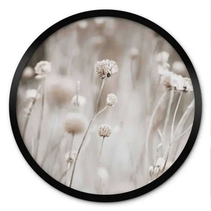 Poster Getrocknete Blüten in sanften Tönen – Annie – Rund