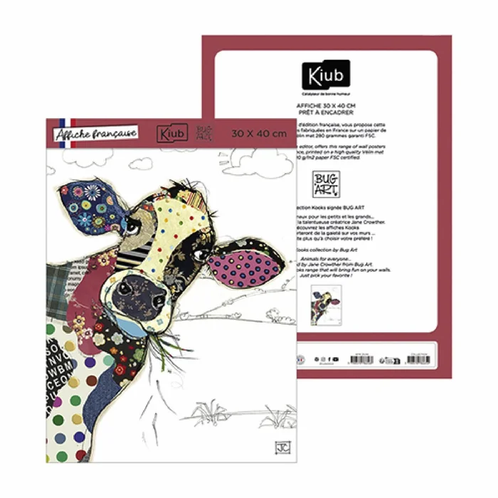 Poster Kiub Kook Vache [Größe 30×40 cm]