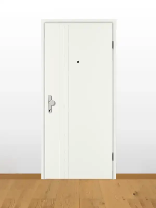 Prüm Royal 443-S Wohnungseingangstür Weißlack Exklusiv 9016