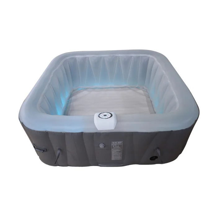 Quadratisches 6-Personen-aufblasbares Spa Sun Spa [Größe 185×185 cm]