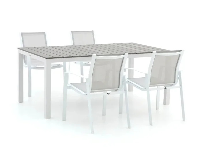 R&S Design Altea/Fidenza 183 cm Gartenmöbel-Set 5-teilig stapelbar