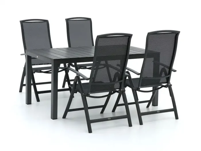 R&S Design Capri/Fidenza 160 cm Gartenmöbel-Set 5-teilig verstellbar
