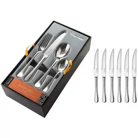 Radford Bright Cutlery Set, 24 pieces & 6 Steak Knives