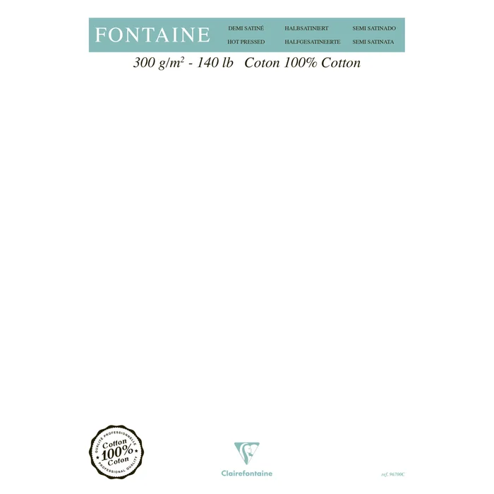 Ramette Papier 25 Blatt Tester A5 Clairefontaine Fontaine Demi-Sati