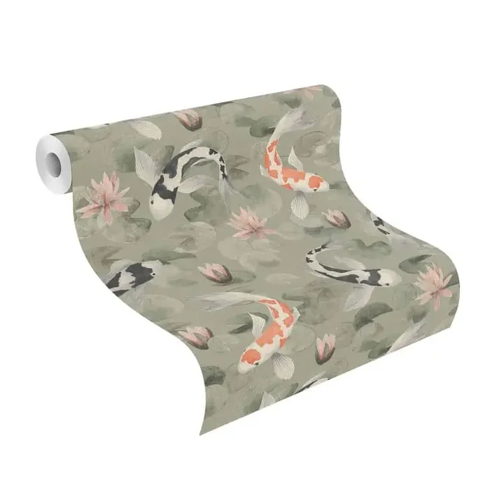 Rasch Vliestapete Kimono salbeigrün