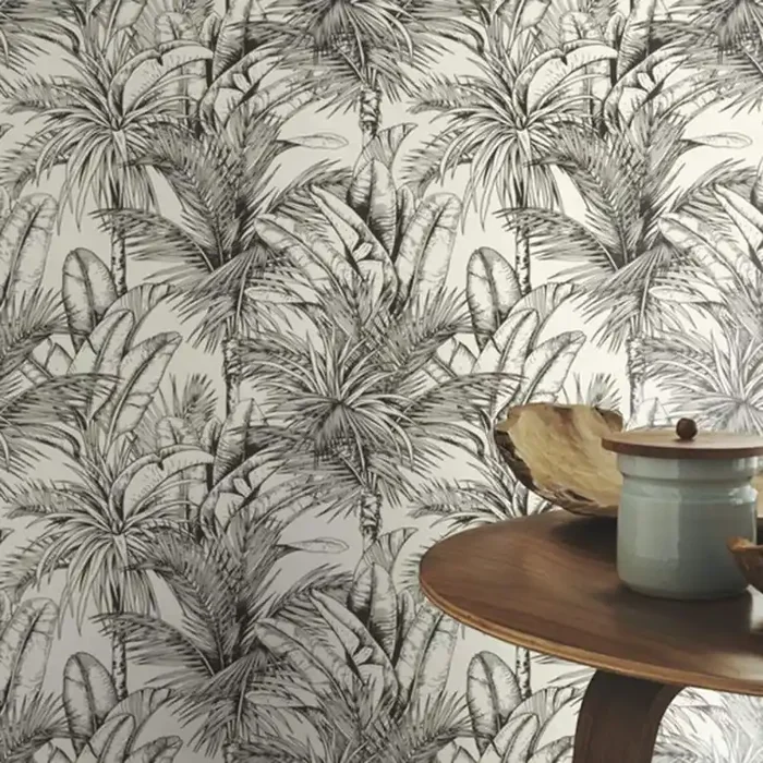 Rasch Vliestapete, Mustertapete Salsa schwarz-weiß