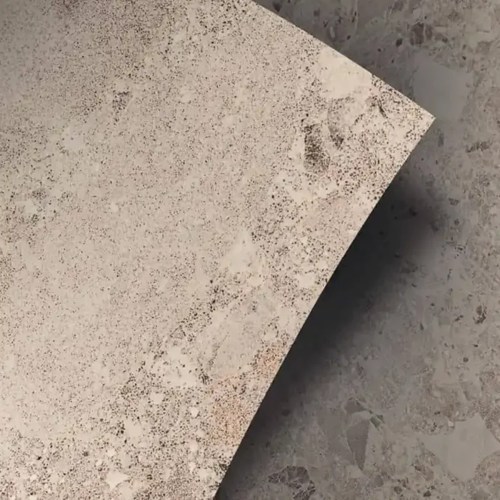 resimdo Klebefolie Steinoptik, Terrazzo hell – Möbelfolie, Küchenrückwand, Badfolie, Fliesenaufkleber