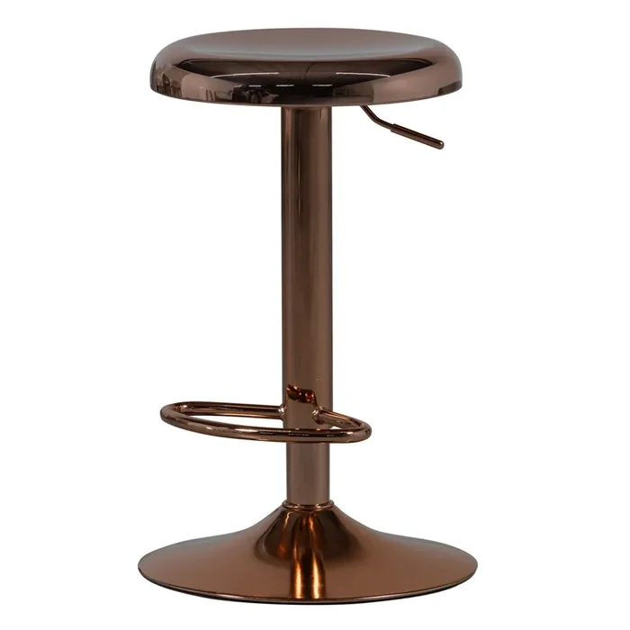 Retro Barhocker Monochrome Metall höhenverstellbar Kupfer