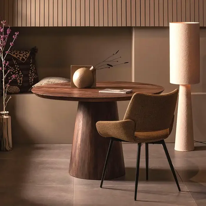 Retro Esstisch Limit Rund Mangoholz 130 cm