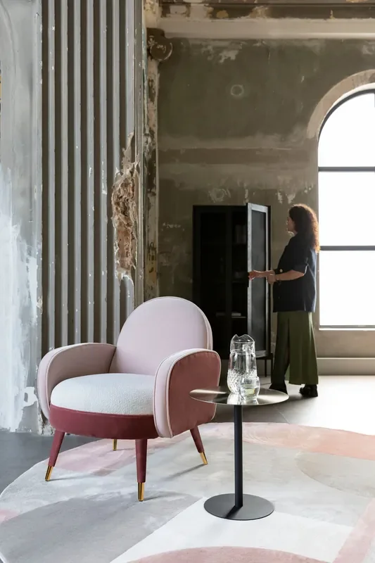 Retro Sessel Cocktailsessel SAM Rosa Lounger