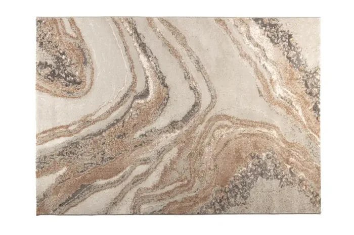 Retro Teppich Solar Grau/Terra 200 x 290 Marmoroptik