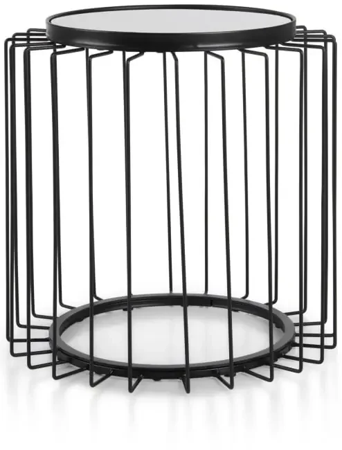 Riv Beistelltisch H45cm – Schwarz