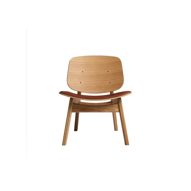 Ro Collection Pandora Sessel, Gepolsterte Sitzfläche, Geölte Eiche/Calvados-Leder