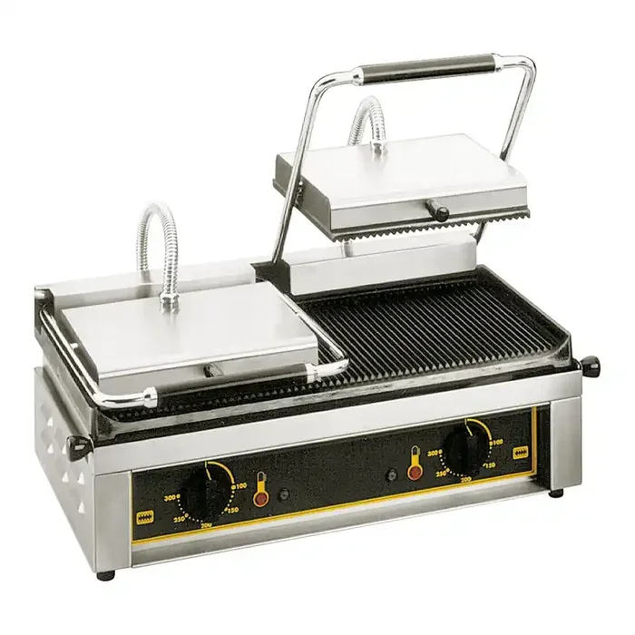 ROLLER GRILL Kontaktgrill doppelt, 4 kW, Abmessung 600 x 385 x 220 mm (BxTxH)