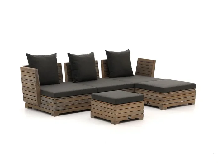 ROUGH-B Chaiselongue Lounge-Set 5-teilig