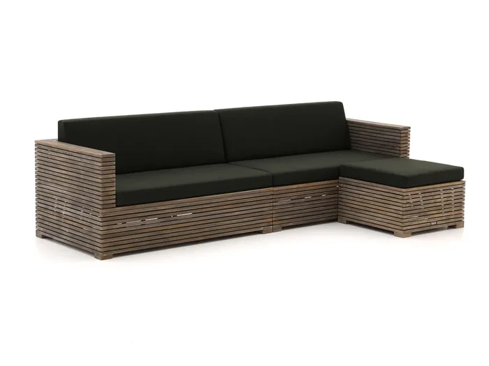 ROUGH-C Chaiselongue Lounge-Set 3-teilig