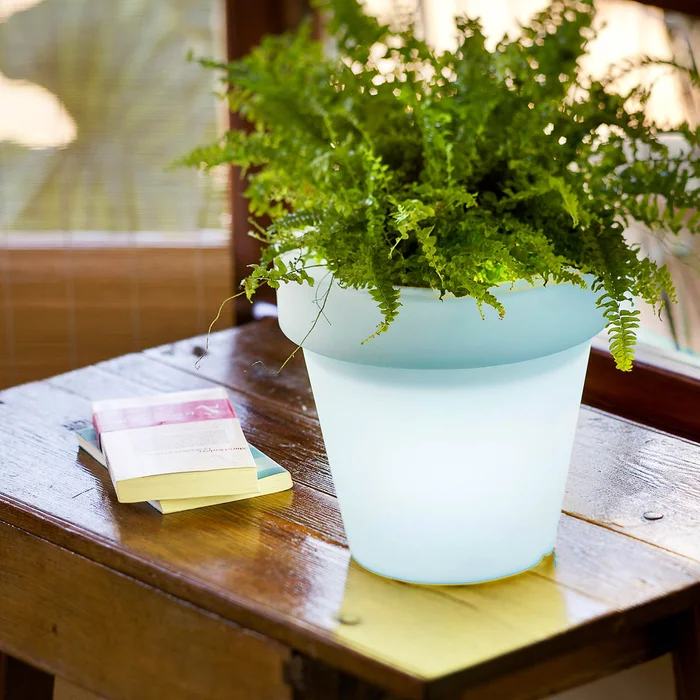 RUNDE BLUMENTOPF MAGNOLIA 30 CM LICHT