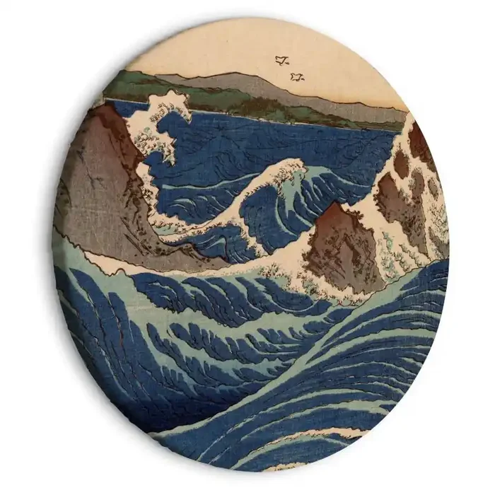 Rundes Leinwandbild Hokusai – Die große Welle von Kanagawa
