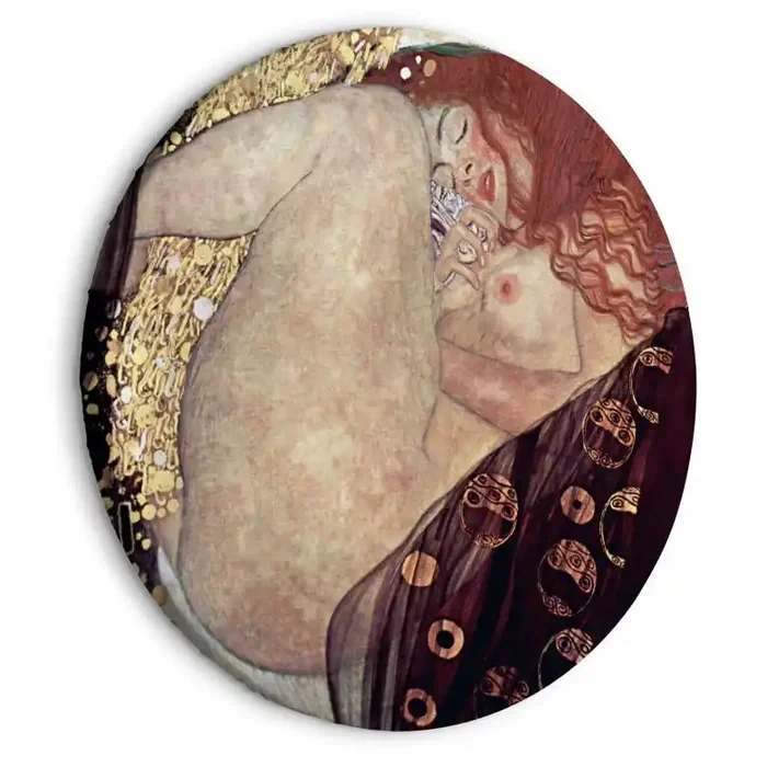 Rundes Leinwandbild Klimt – Danaë