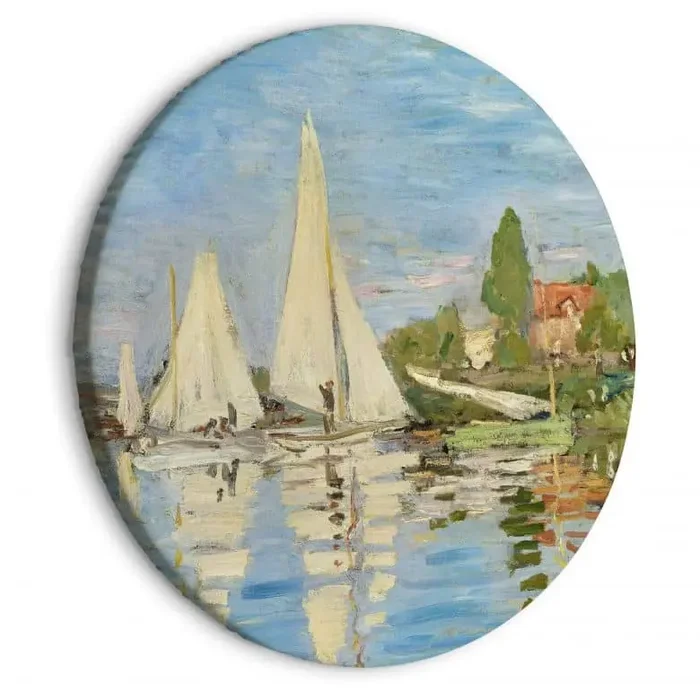 Rundes Leinwandbild Monet – Regatta bei Argenteuil