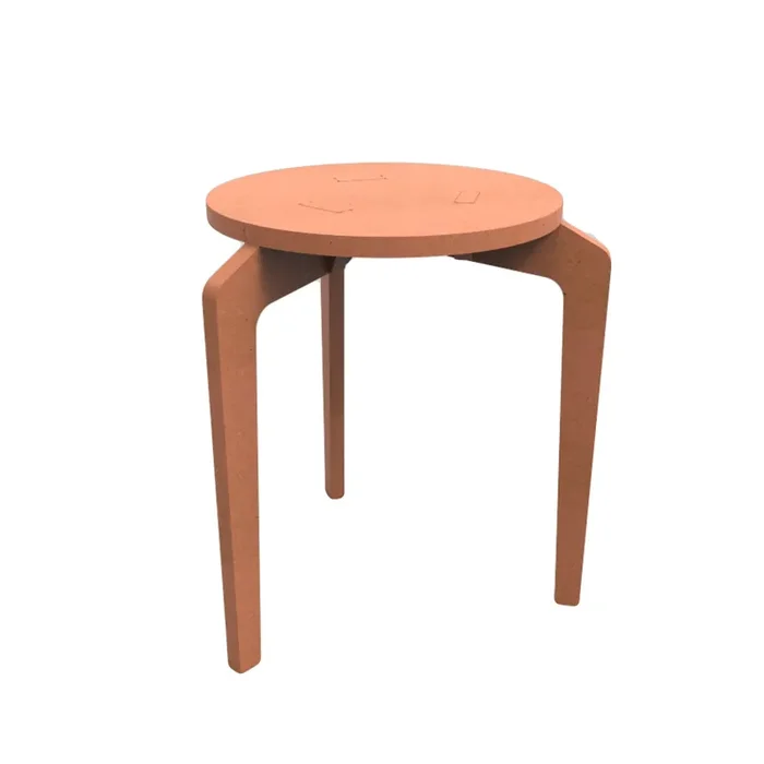 S-TOOL aus Holz von Denis Santachiara – Schemel / Orange