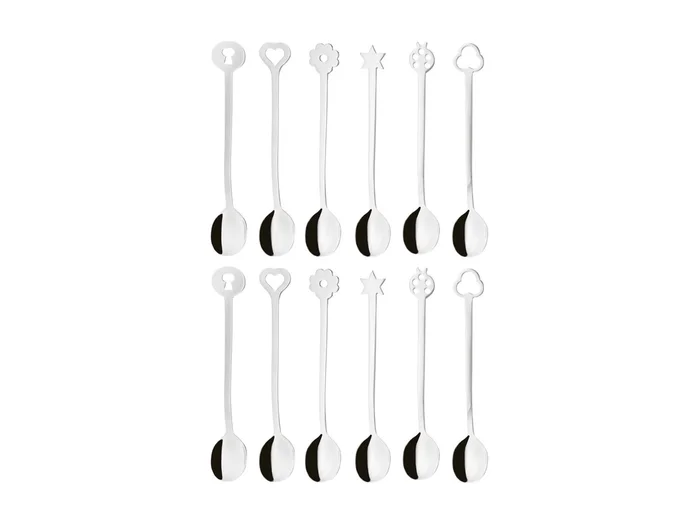 Sambonet Dessertlöffel-12er Set Living Portafortuna Entworfen von Harry e Camila
