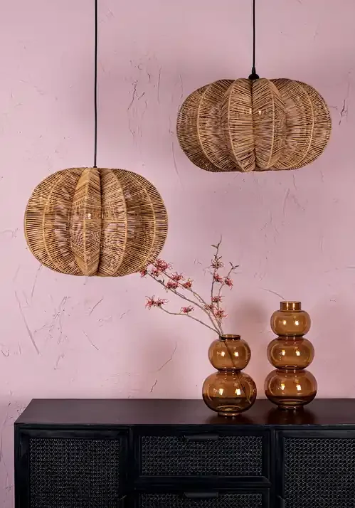 Scandi Boho Lampenschirm Asix Rattan Peddigrohrgeflecht