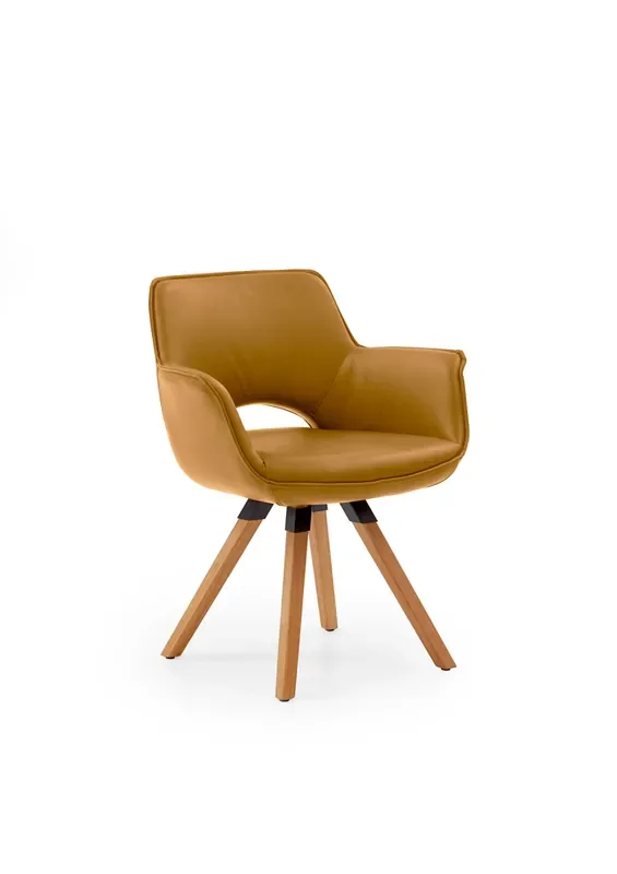 Schalensessel CHESTER mit Eiche-Stativgestell drehbar