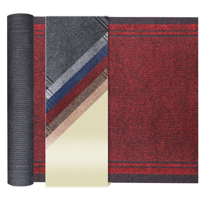 Schmutzfangläufer MALAGA – Rot – 0,66m x 27,00m