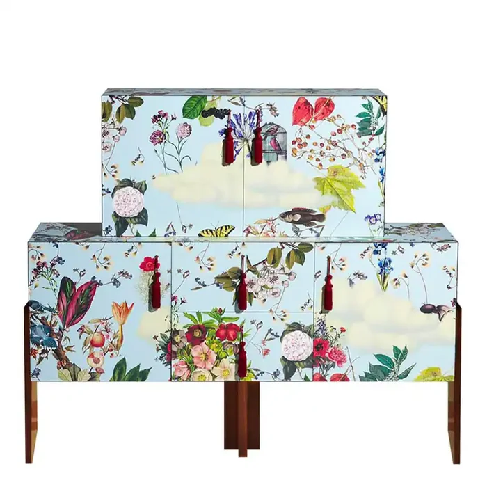 Schrankkabinett ZIQQURAT 155 von DriadeLab für Driade – Mehrfarbig und Naturholz