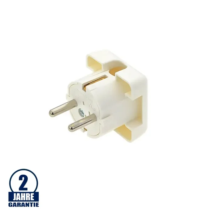 Schukostecker Winkel/Flaechenstecker weiß