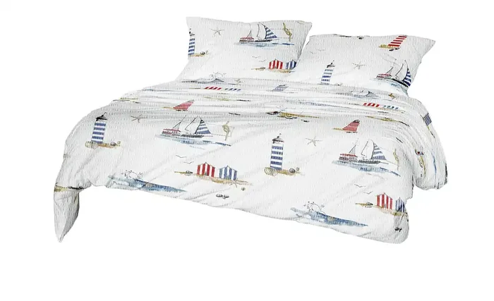 Seersucker-Bettwäsche Easy 135 x 200 cm