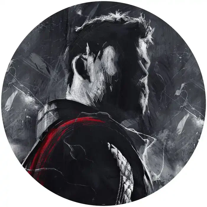 Selbstklebende Vlies Fototapete – Avengers Painting Thor – 125 x 125 cm
