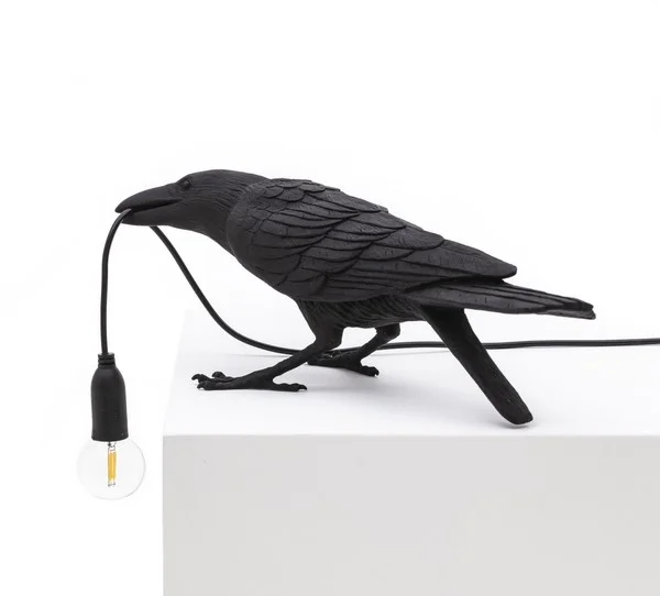 Seletti Bird Tischlampe Schwarz