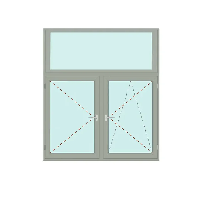 Senkrechtes Fenster Fix im Flügel + Dreh + Dreh/Kipp – S 8000