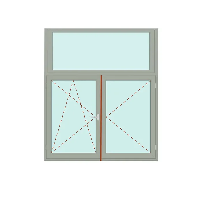 Senkrechtes Fenster Fix im Flügel + Stulp/links – bluEvolution 92