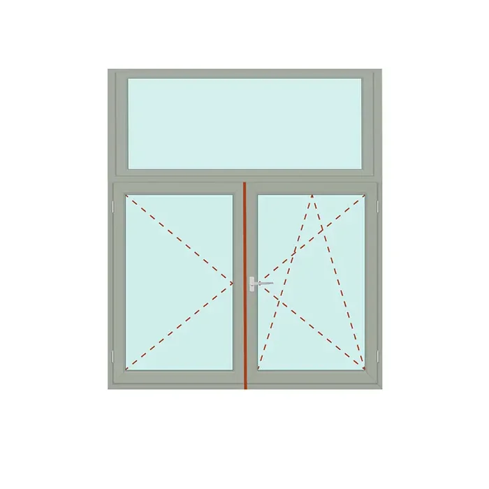 Senkrechtes Fenster Fix im Flügel + Stulp/rechts – S 8000