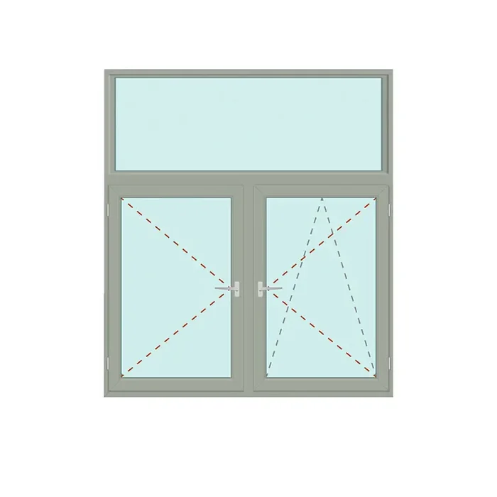 Senkrechtes Fenster Fix im Rahmen + Dreh + Dreh/Kipp – Energeto 8000