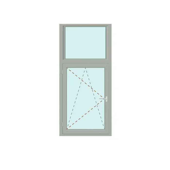 Senkrechtes Fenster Fix im Rahmen + Dreh/Kipp links – Energeto 8000