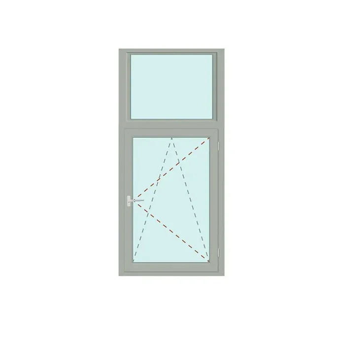 Senkrechtes Fenster Fix im Rahmen + Dreh/Kipp rechts – S 8000