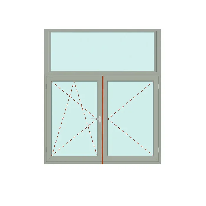 Senkrechtes Fenster Fix im Rahmen + Stulp/links – S 8000