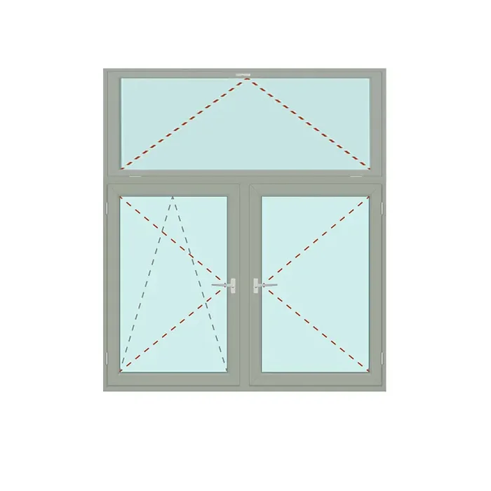 Senkrechtes Fenster Kipp + Dreh/Kipp + Dreh – bluEvolution 82