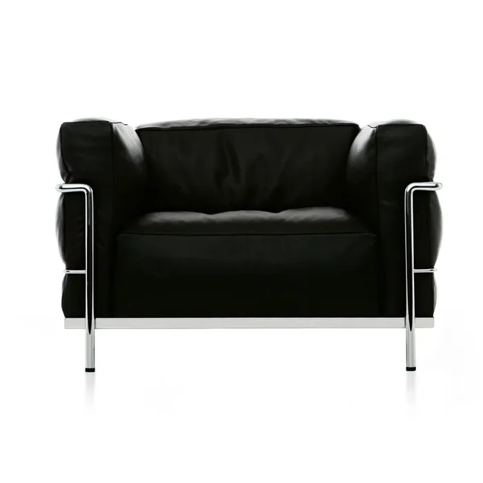 Sessel – „3, Grand Confort Sessel, großes Modell“, entworfen von Le Corbusier, Pierre Jeanneret, Charlotte Perriand für Cassina – Schwarz