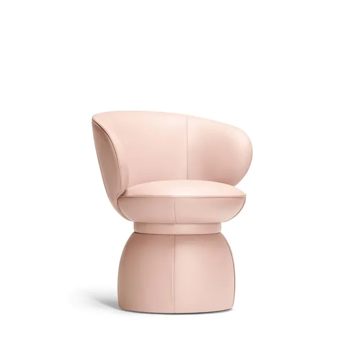 Sessel LEPLI‘ von Kensaku Oshiro für Poltrona Frau – Stoff / Hellgrau