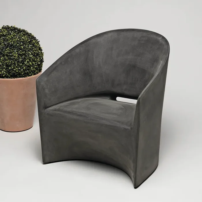 Sessel PINE BEACH Moleskin von Christophe Pillet für Serralunga – Schwarz