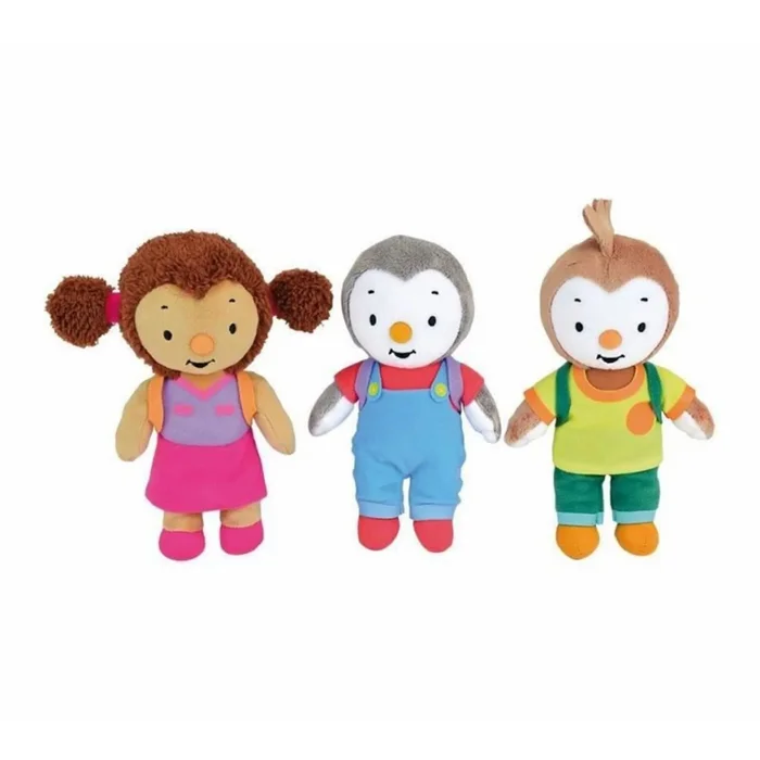 Set mit 3 Plüschtieren Jemini T’choupi [Größe 18 cm]