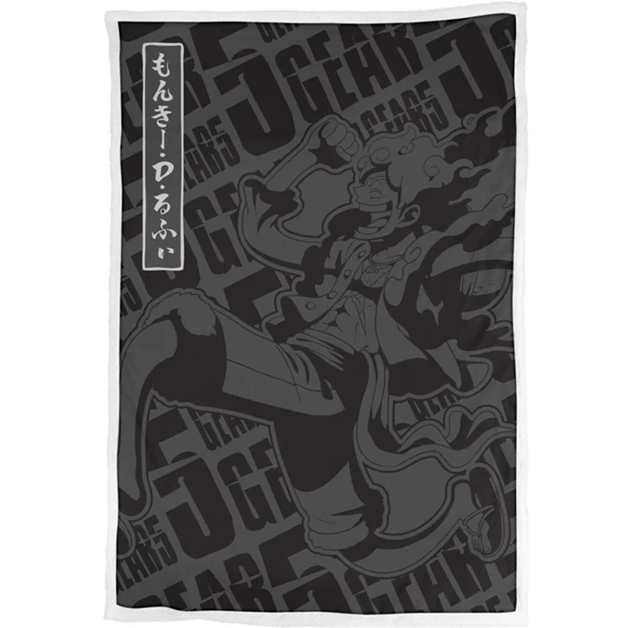 Sherpa-Plaid Homadict One Piece Luffy Gear 5 Running [Größe 100x3x150 cm]