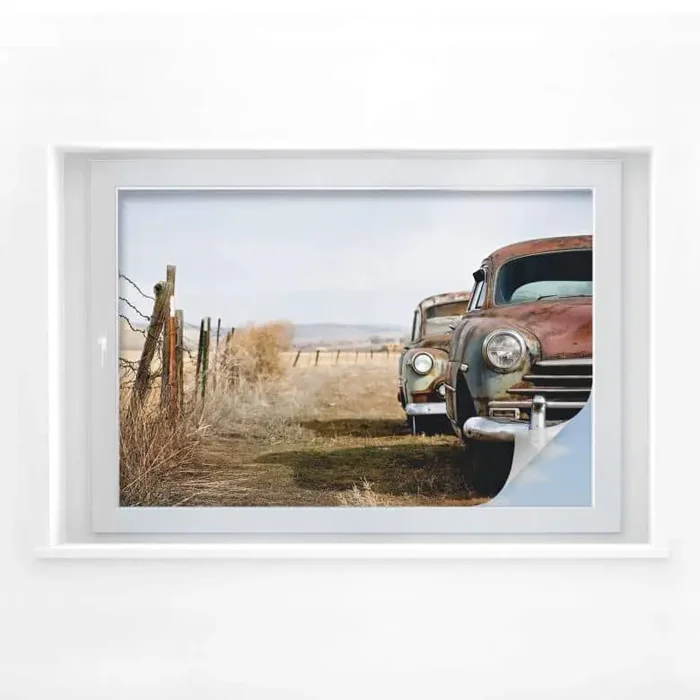 Sichtschutzfolie Old Rusted Cars