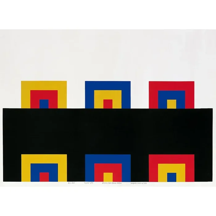 Siebdruck LE PORTE von Enzo Mari – 50x70cm